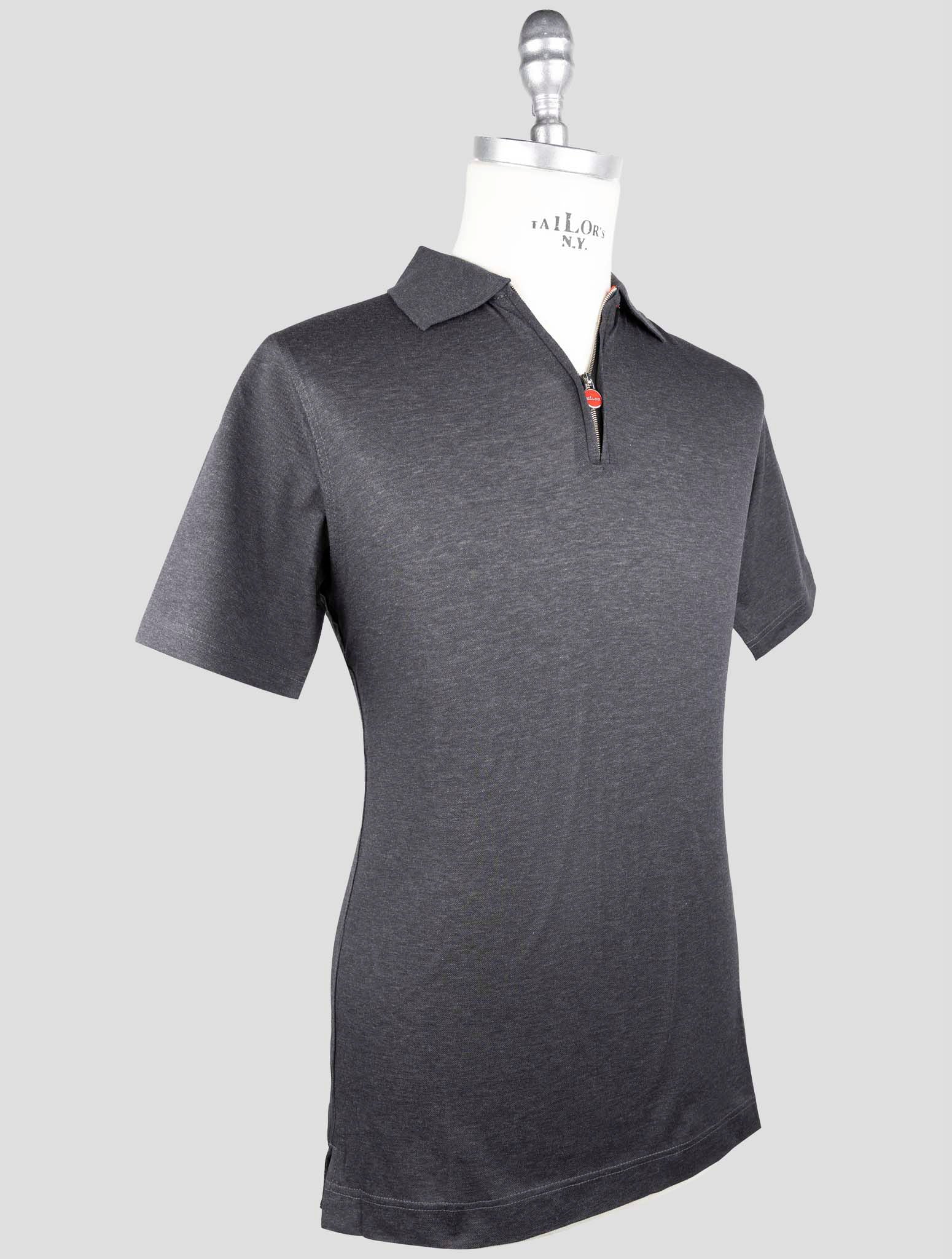 Kiton Dark Gray Cotton Polo