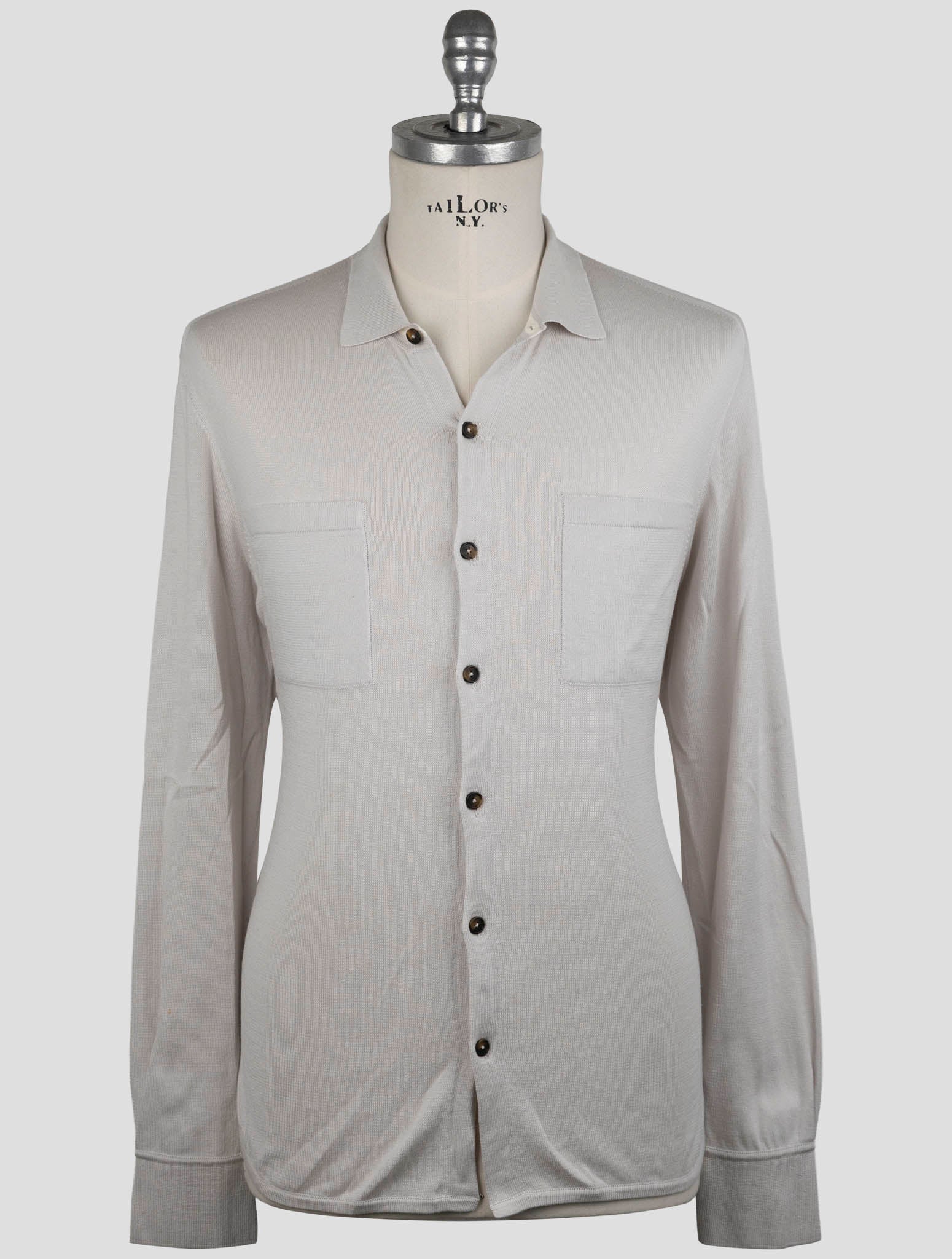 Kiton Gray Cotton Shirt