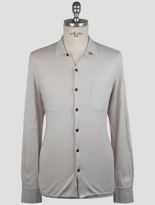 Kiton Gray Cotton Shirt