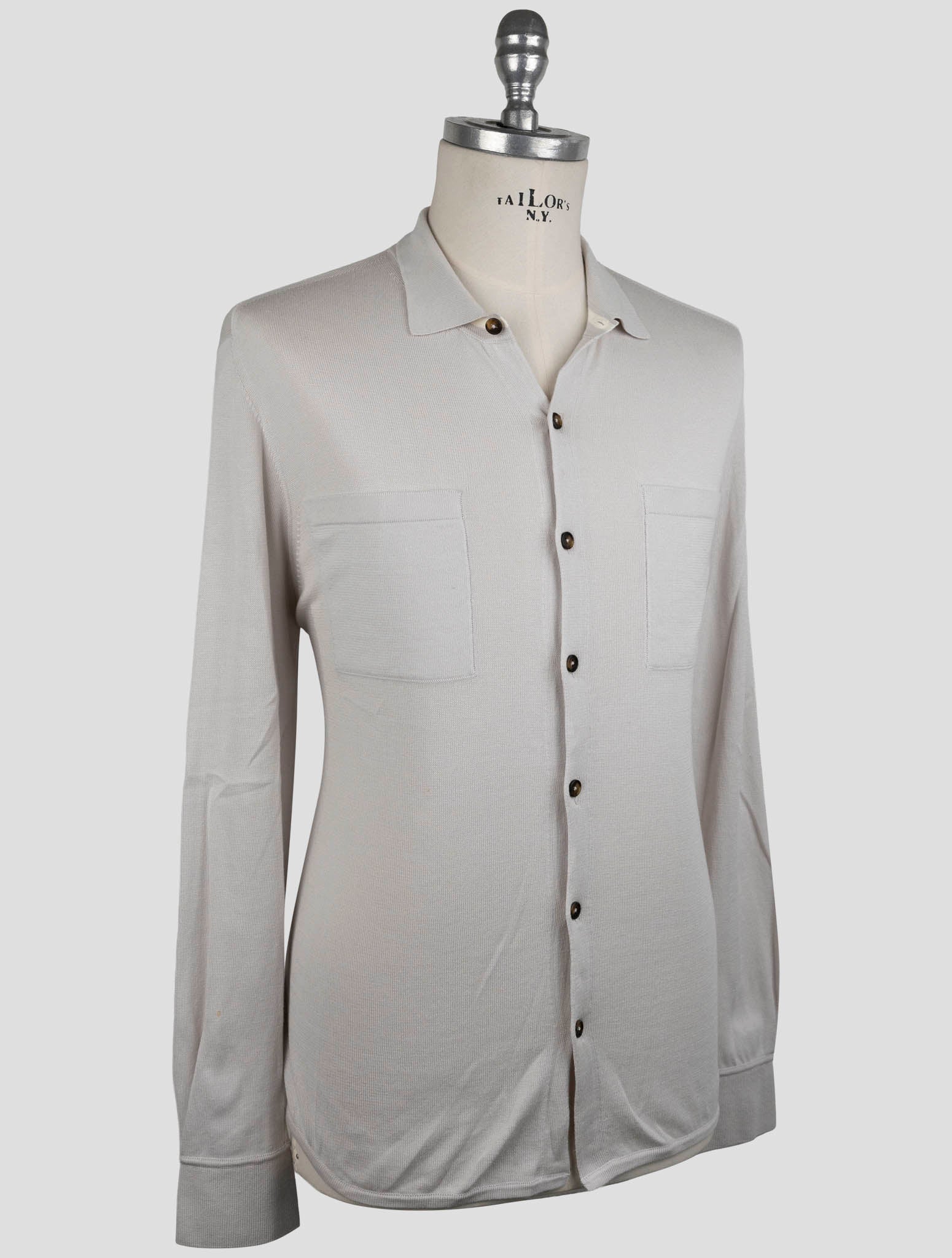 Kiton Gray Cotton Shirt