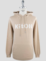 Kiton Beige Cotton Sweater Hoodie