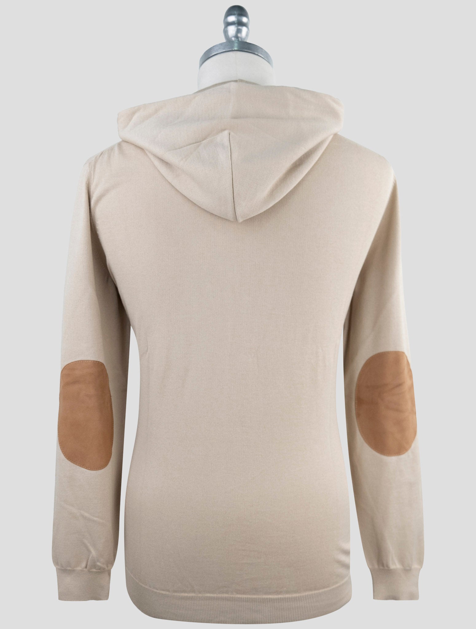 Kiton Beige Cotton Sweater Hoodie