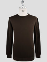 Kiton Brown Silk Sweater Crewneck
