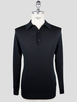Kiton Black Wool Sweater Polo