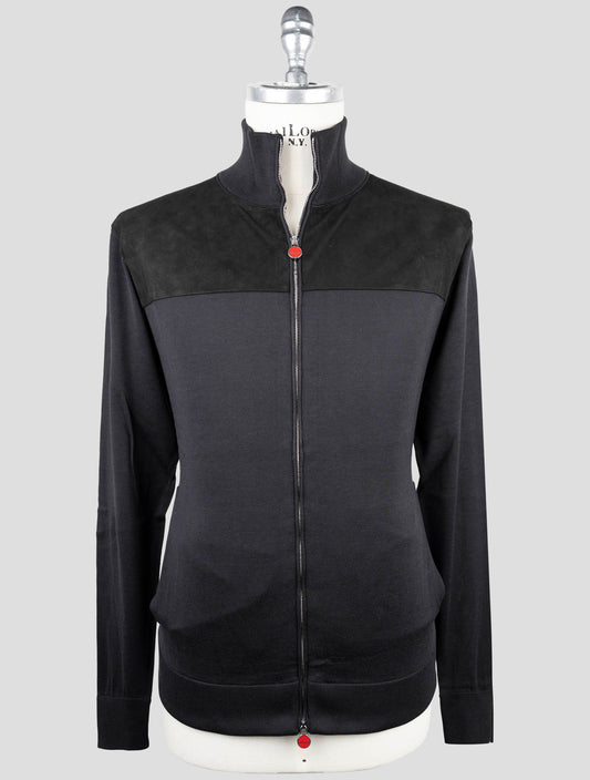 Kiton Leather Suede Silk Cotton Coat Full Zip
