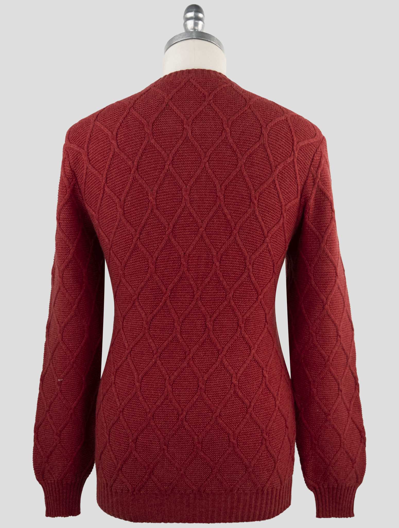 Kiton Red Cashmere Sweater Crewneck