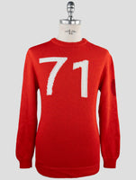 Kiton Red Cotton Sweater Crewneck