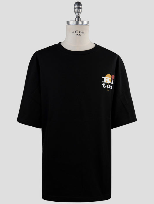 Kiton Black Cotton T-Shirt