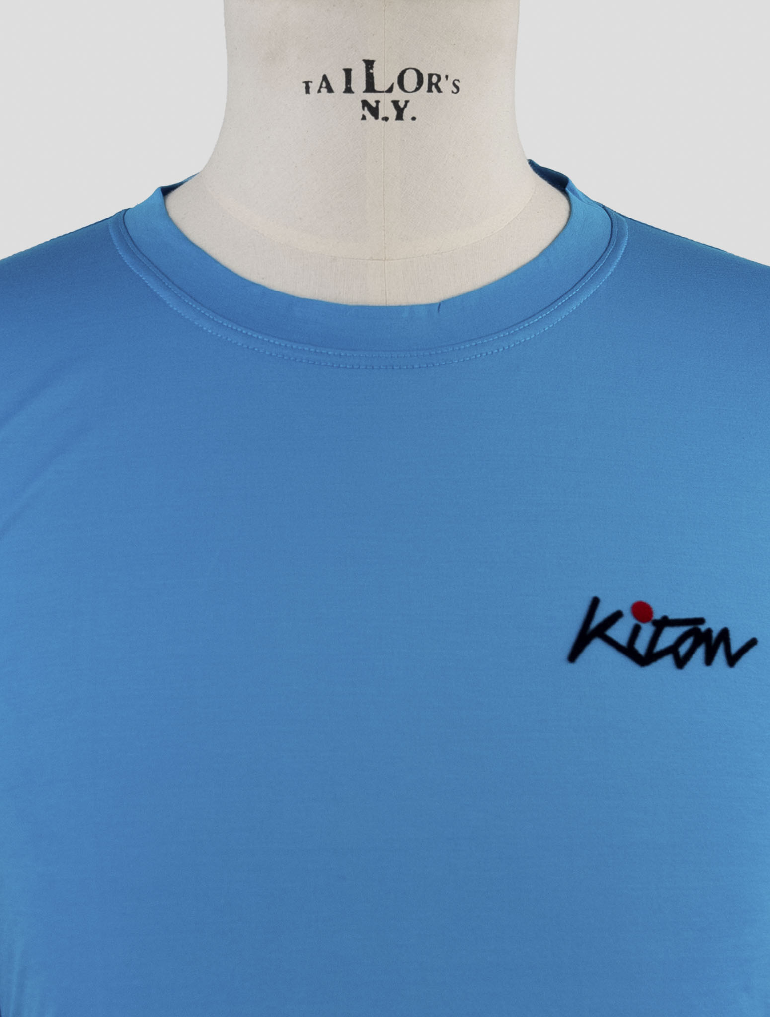 Kiton Light Blue Cotton T-Shirt