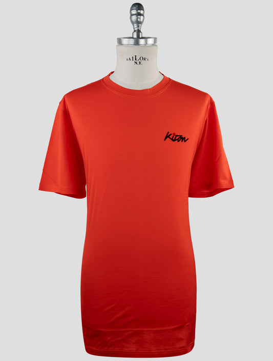 Kiton Orange Cotton T-Shirt