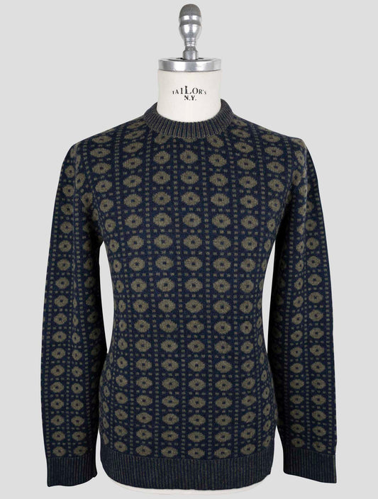 Kiton Blue Green Cashmere Sweater Crewneck