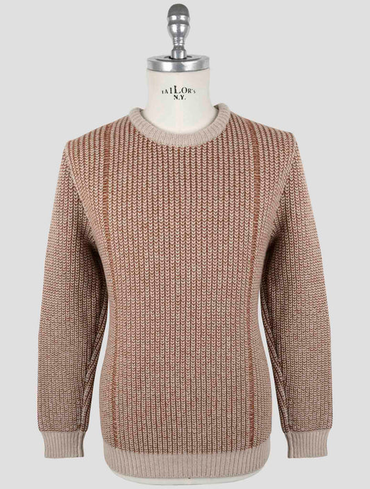 Kiton Beige Cashmere Sweater Crewneck
