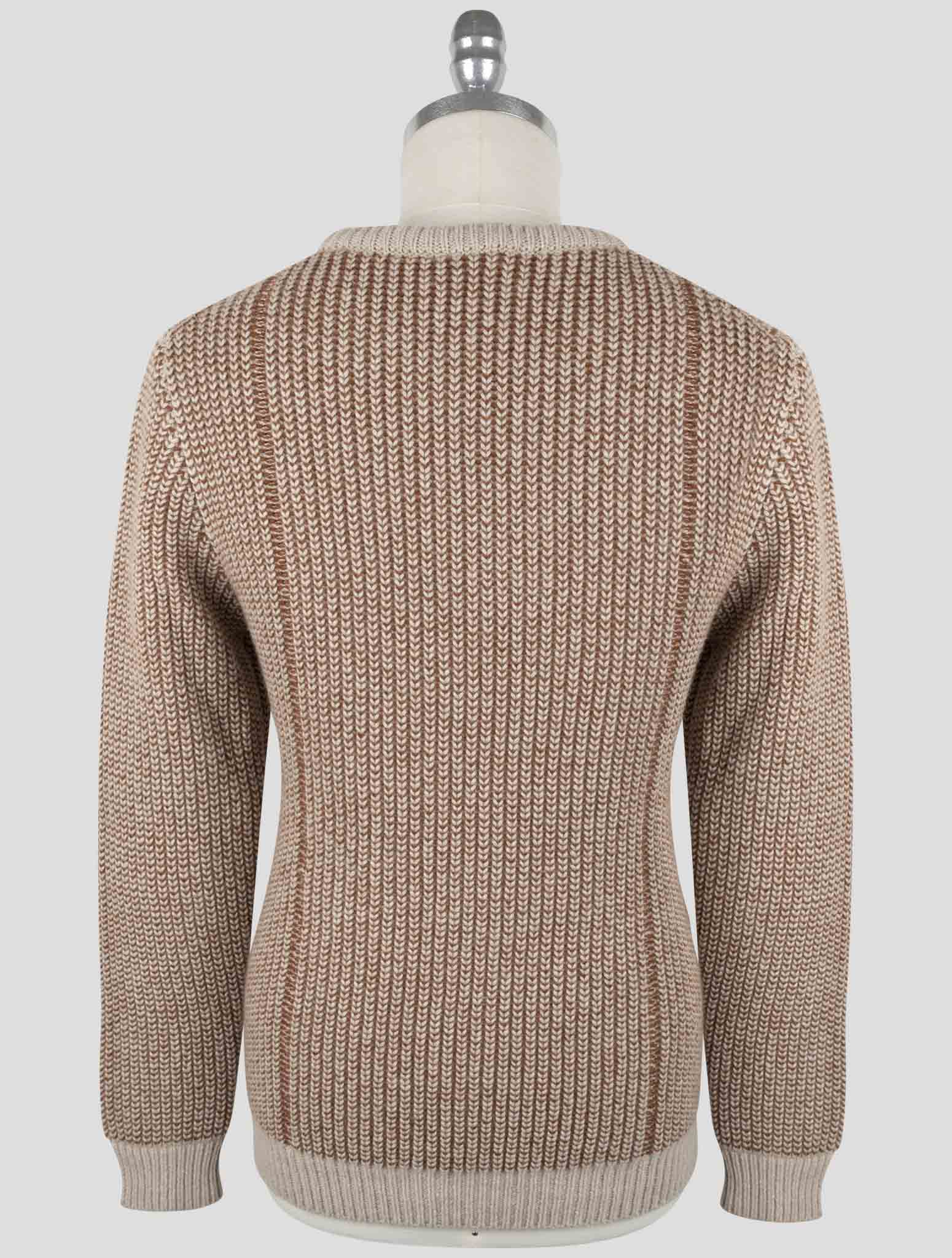 Kiton Beige Cashmere Sweater Crewneck