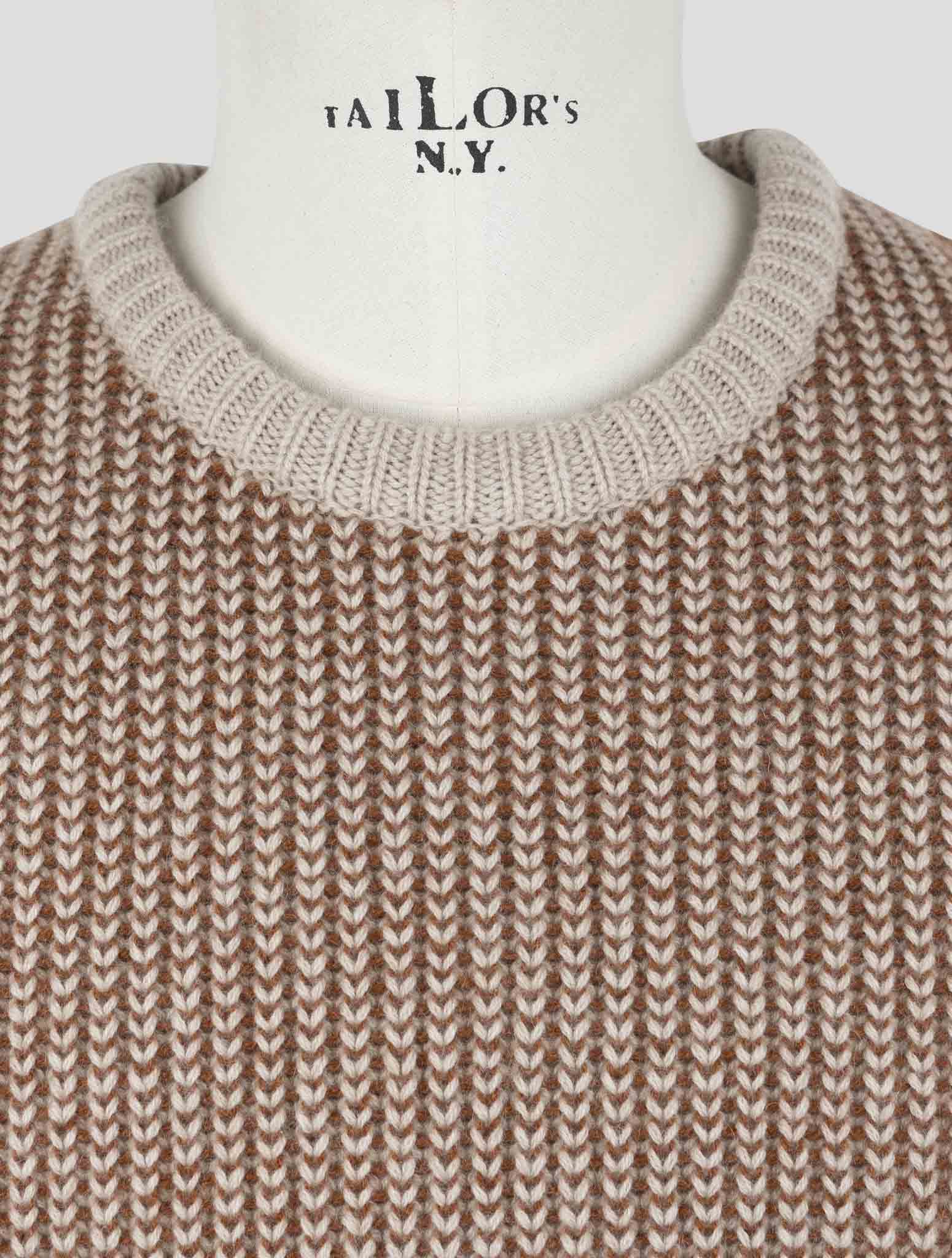 Kiton Beige Cashmere Sweater Crewneck