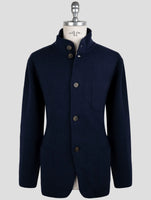Kiton Blue Cashmere Sweater Cardigan