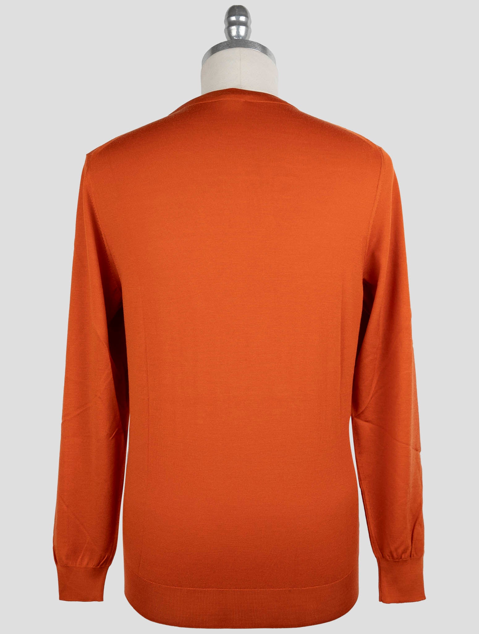 Kiton Orange Wool Sweater Crewneck