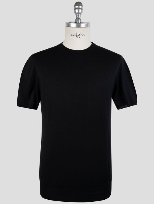Kiton Black Cotton T-Shirt