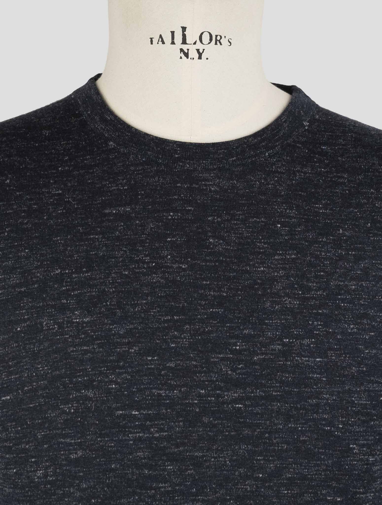 Kiton Blue Silk Cashmere Linen T-Shirt