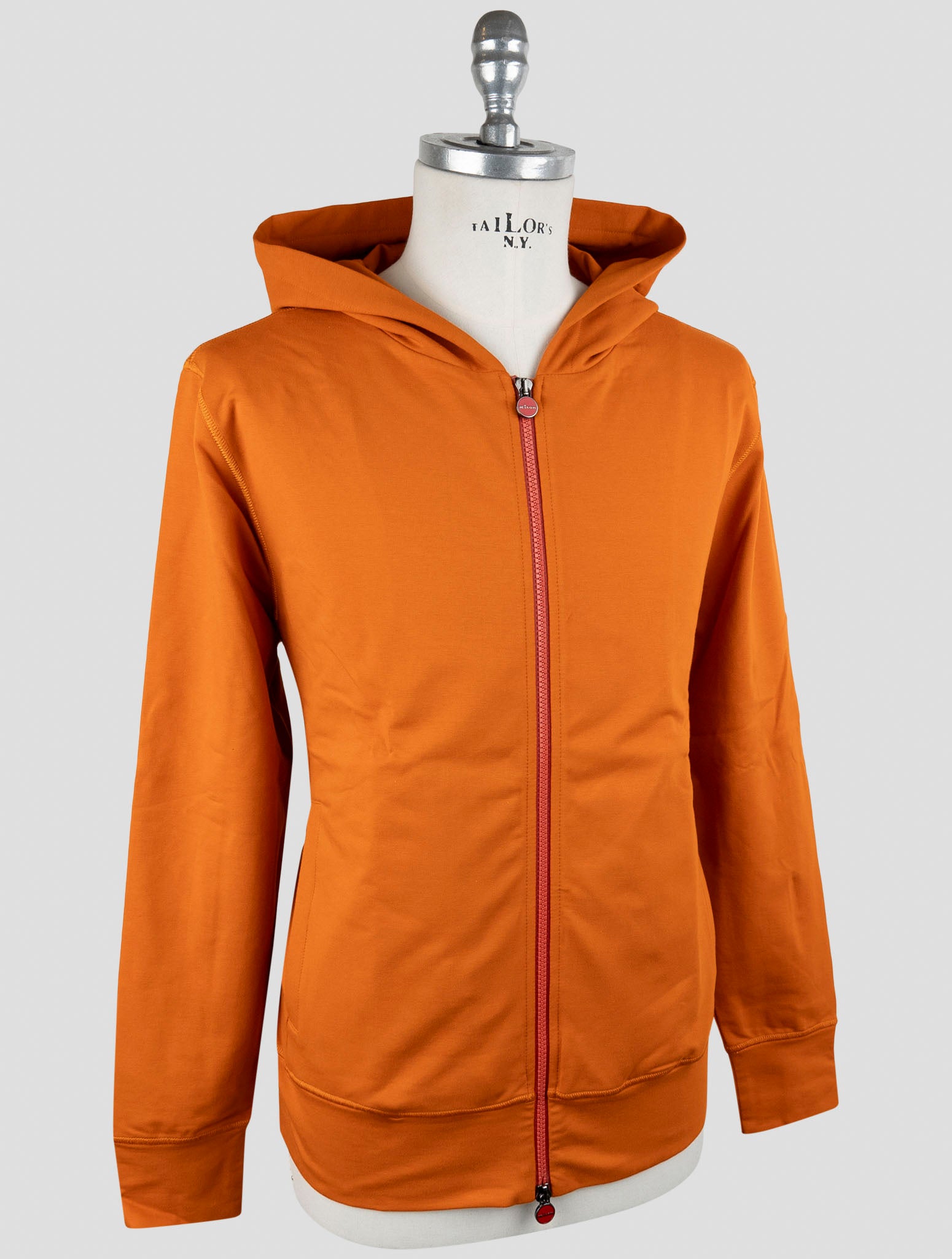 Kiton Orange Cotton Ea Sweater Full Zip