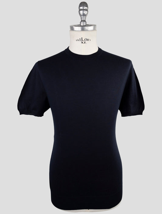 Kiton Blue Cotton Icon T-Shirt