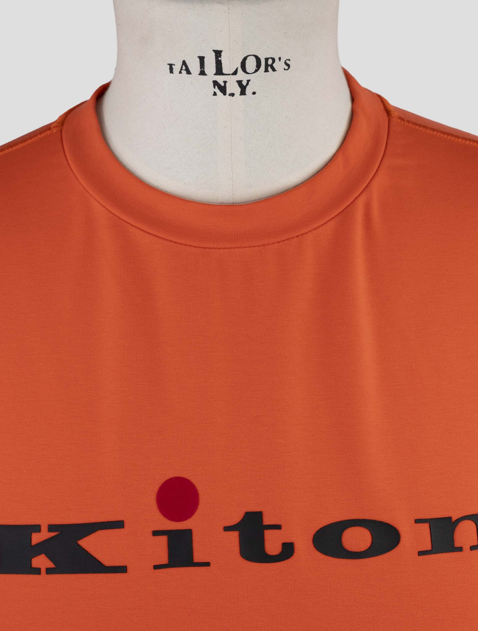 Kiton Red Cotton Ea Sweater Crewneck