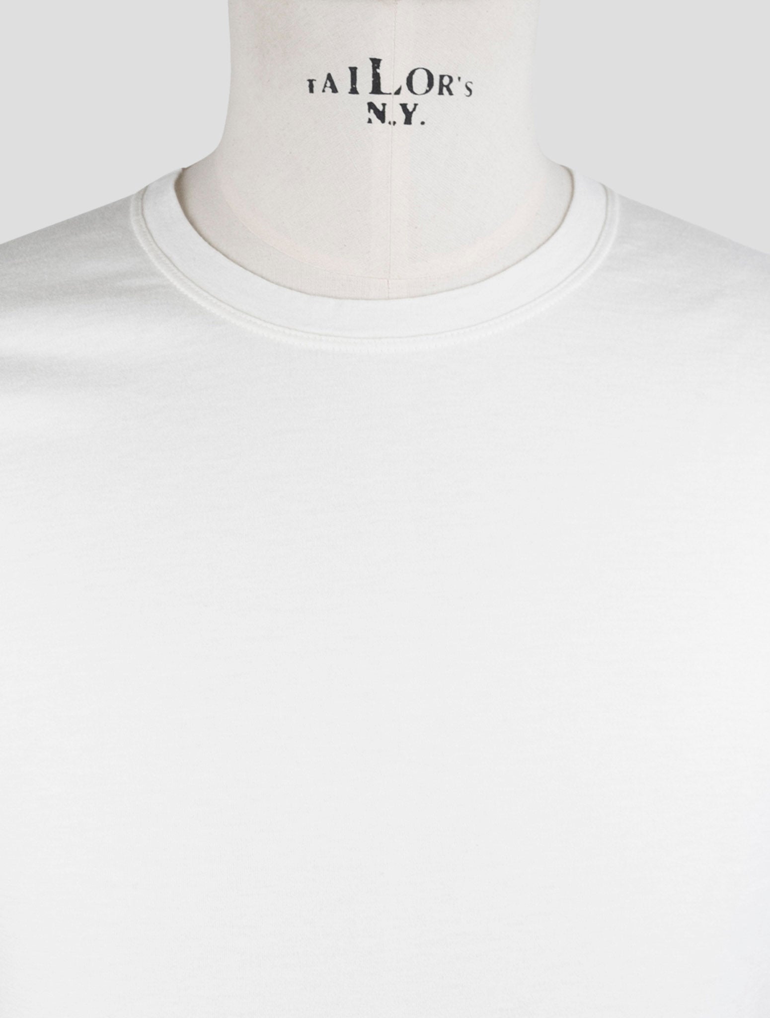 Kiton White Cotton Cashmere Sweater Crewneck
