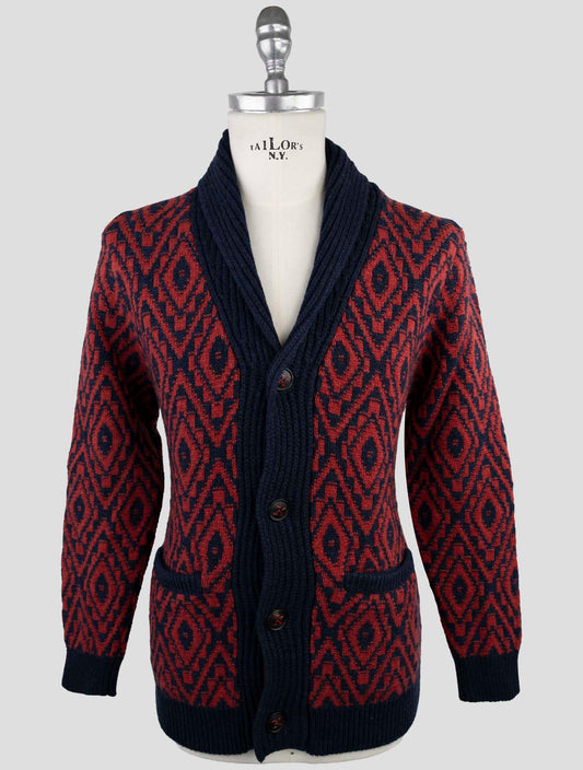 Kiton Blue Cashmere Sweater Cardigan