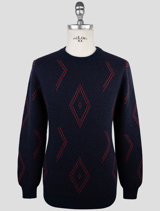 Kiton Blue Cashmere Sweater Crewneck