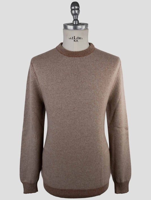 Kiton Beige Cashmere Sweater Crewneck