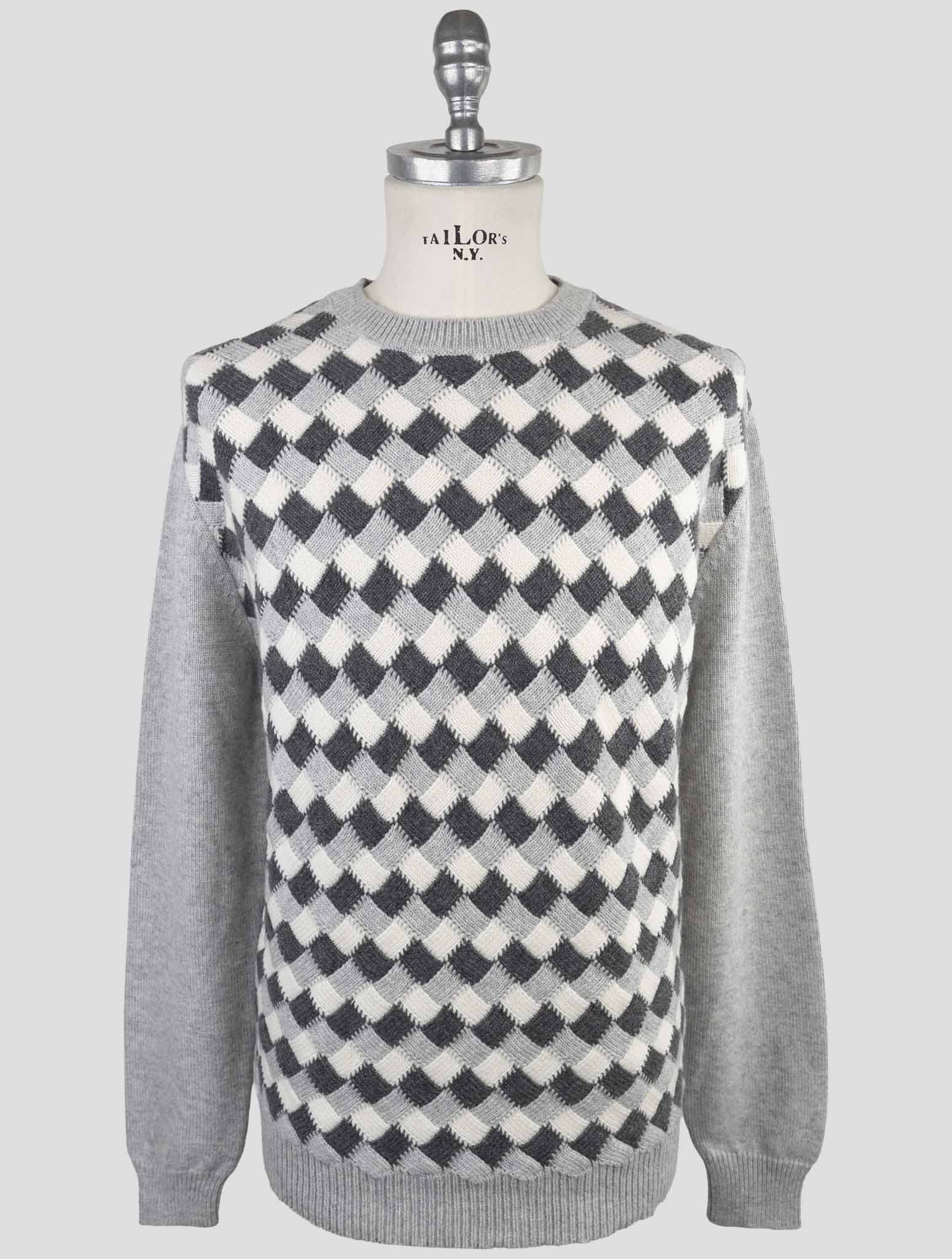 Kiton Gray Cashmere Sweater Crewneck