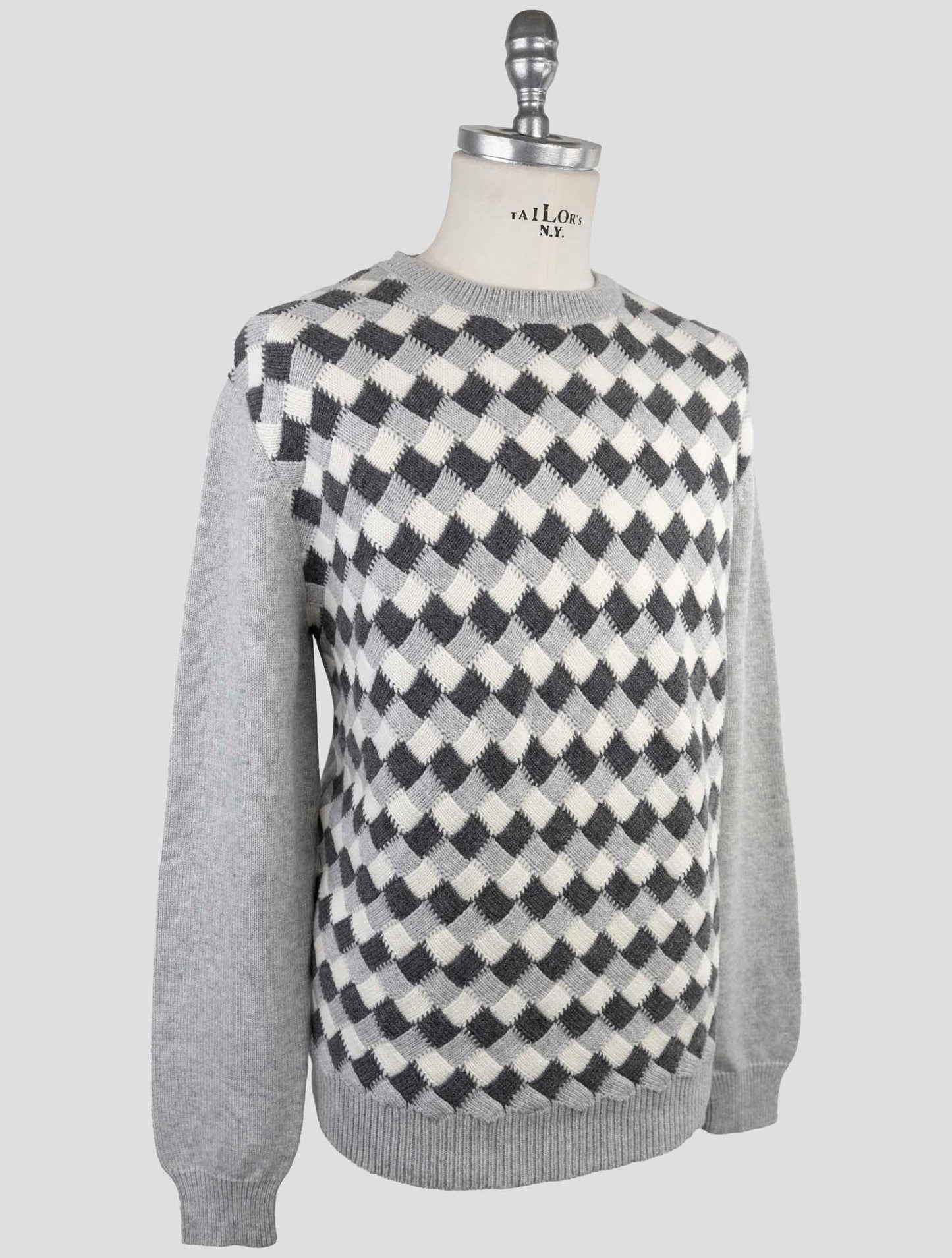 Kiton Gray Cashmere Sweater Crewneck