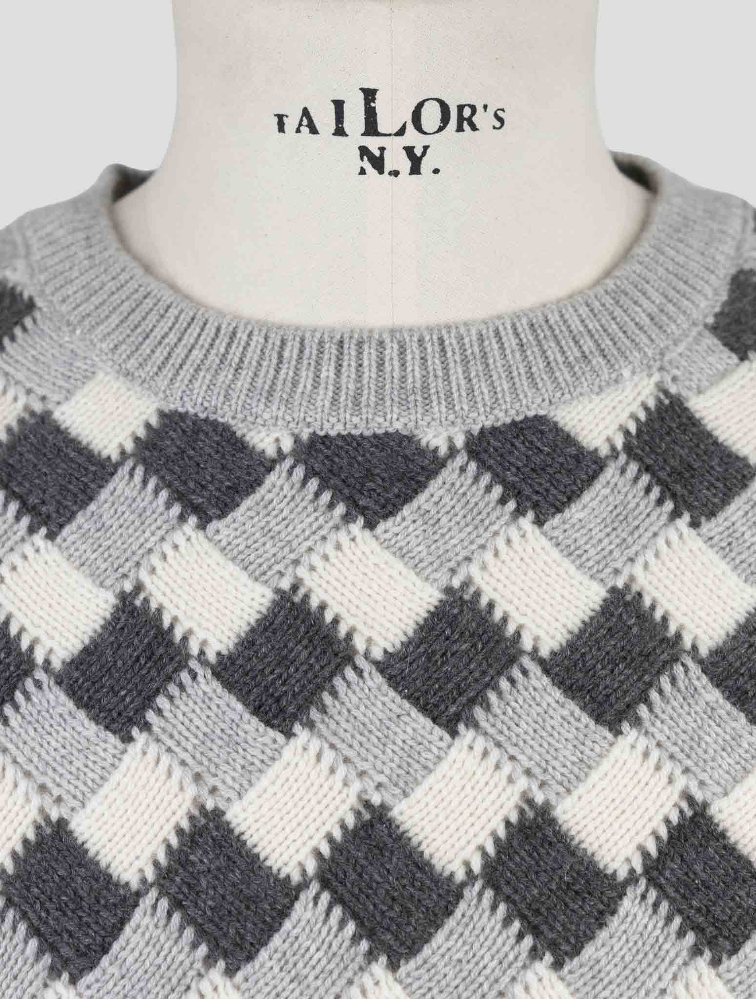 Kiton Gray Cashmere Sweater Crewneck