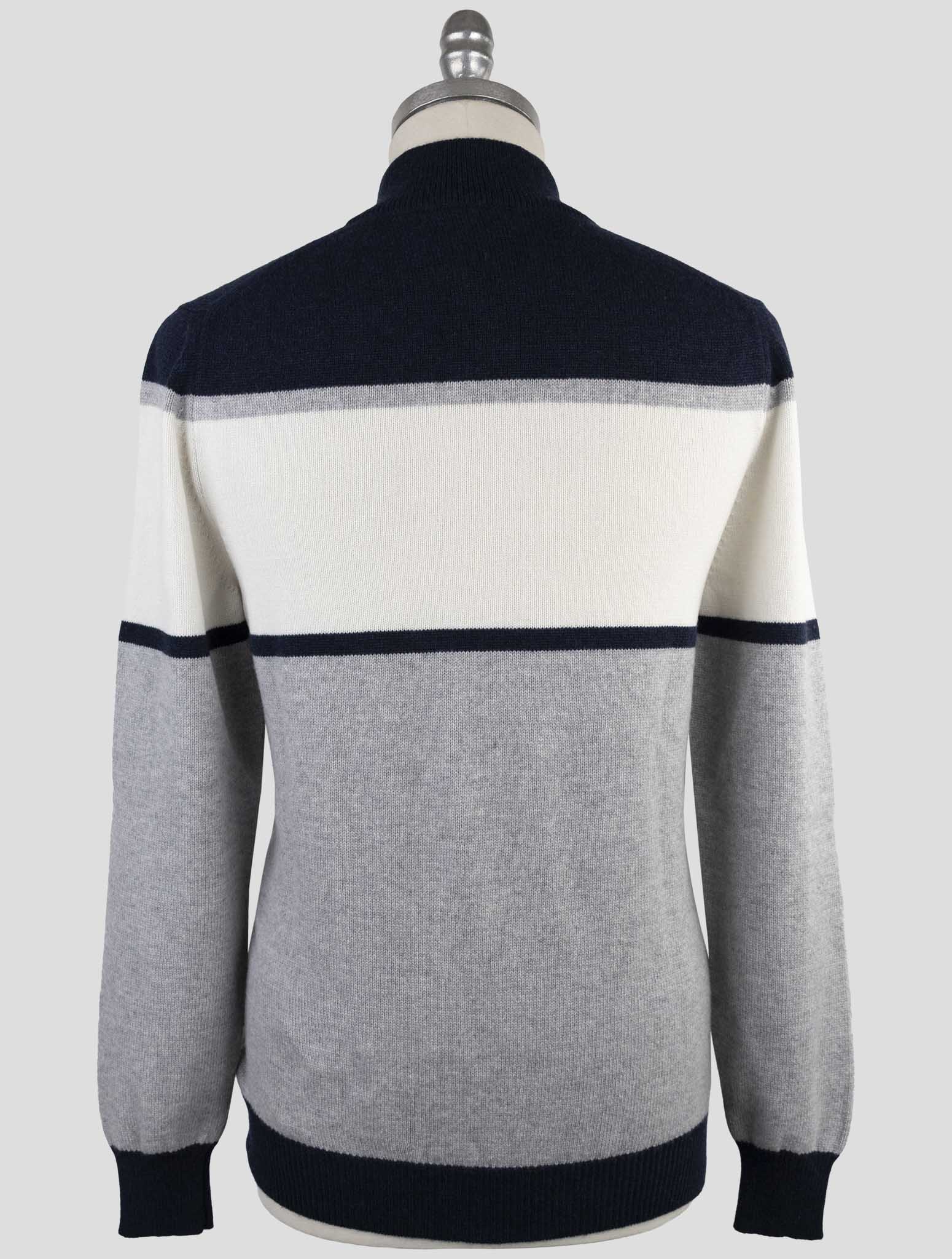 Kiton Multicolor Cashmere Sweater Half Zip