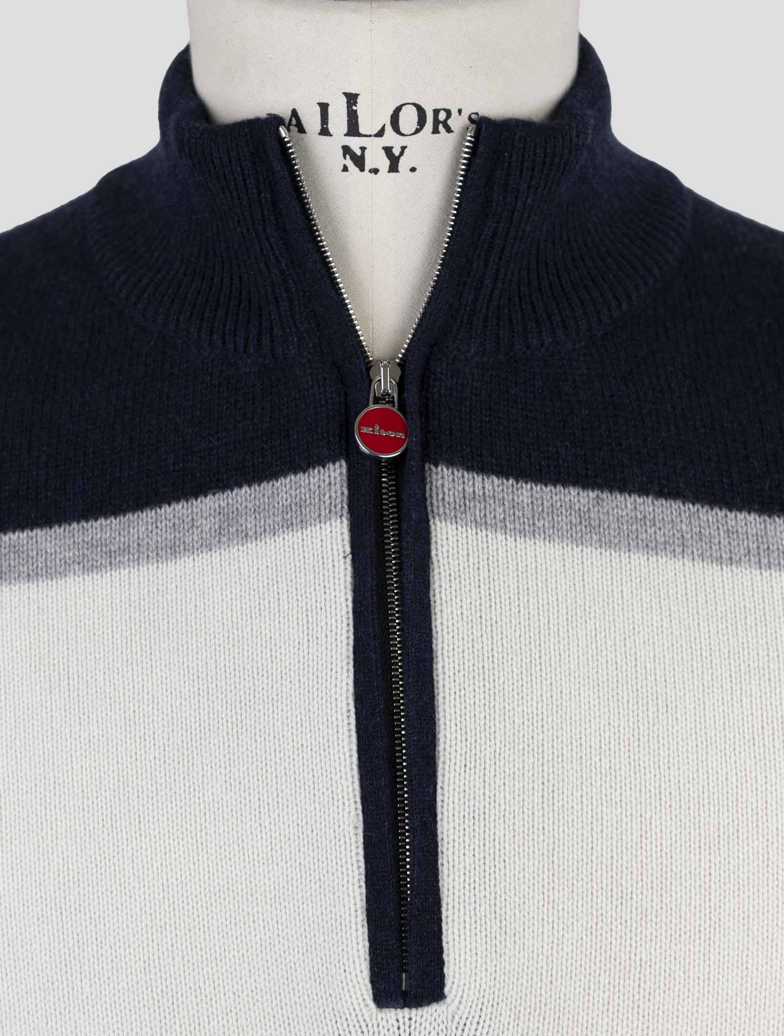 Kiton Multicolor Cashmere Sweater Half Zip
