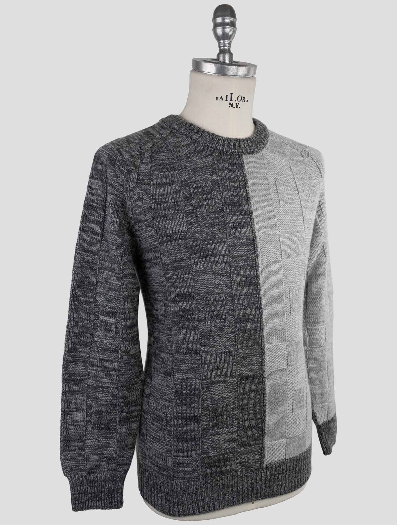 Kiton Gray Cashmere Sweater Crewneck