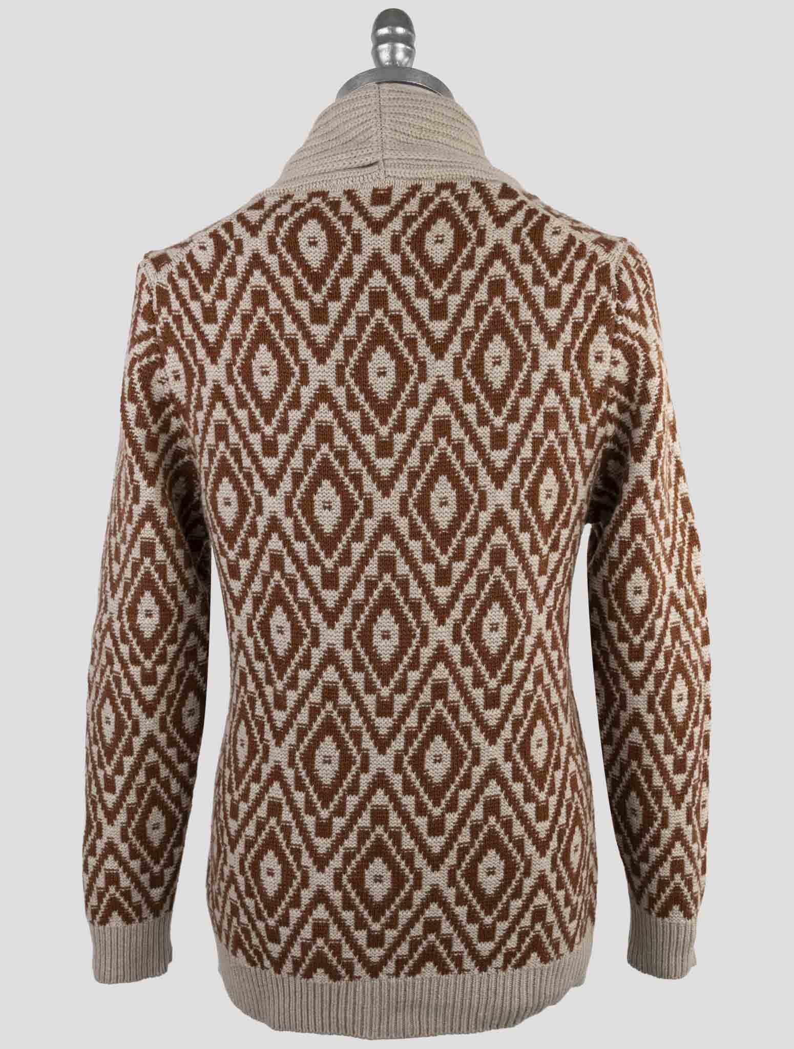 Kiton Brown Cashmere Sweater Cardigan