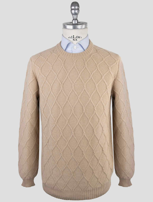 Kiton Brown Wool Sweater Crewneck
