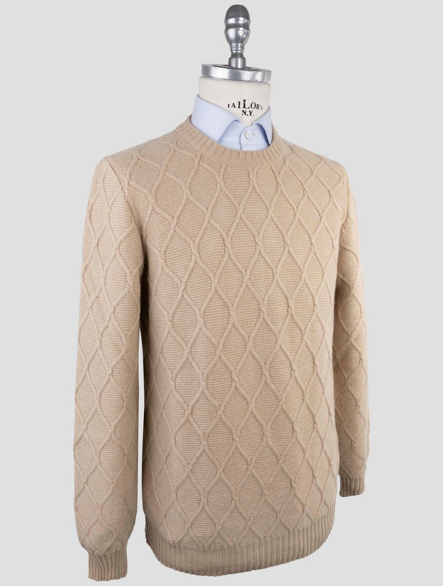 Kiton Brown Wool Sweater Crewneck
