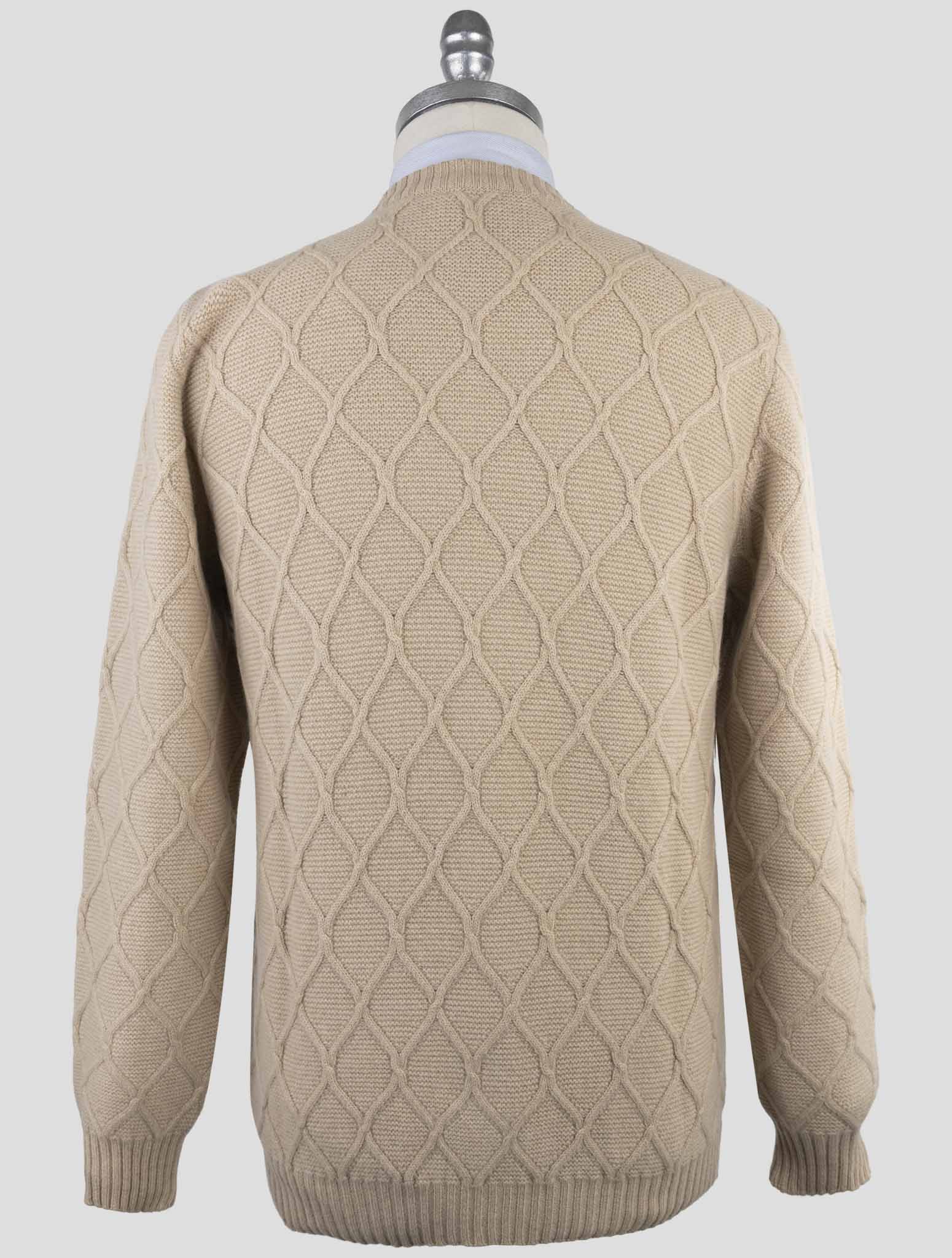 Kiton Brown Wool Sweater Crewneck