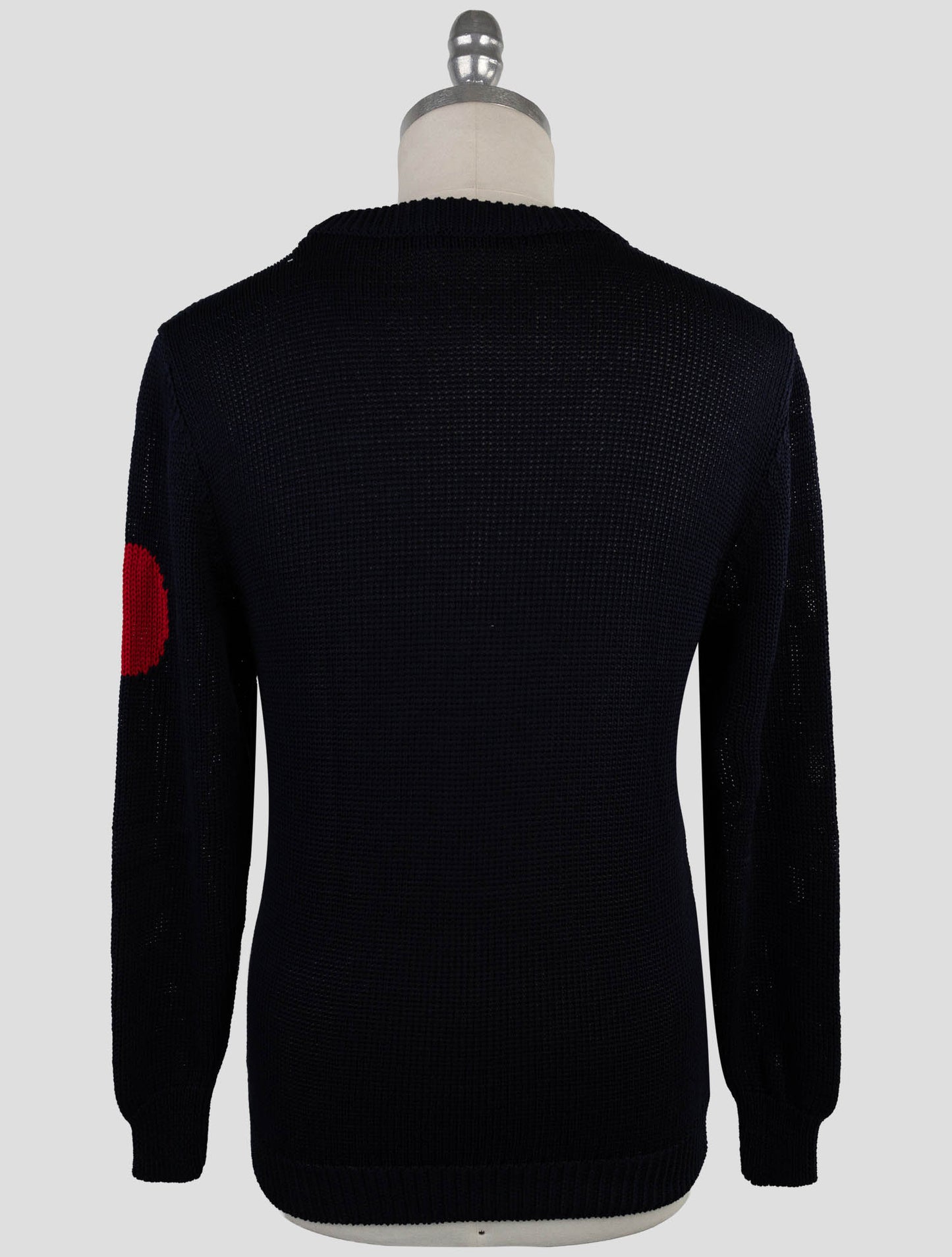 Kiton Dark Blue Cotton Sweater Crewneck