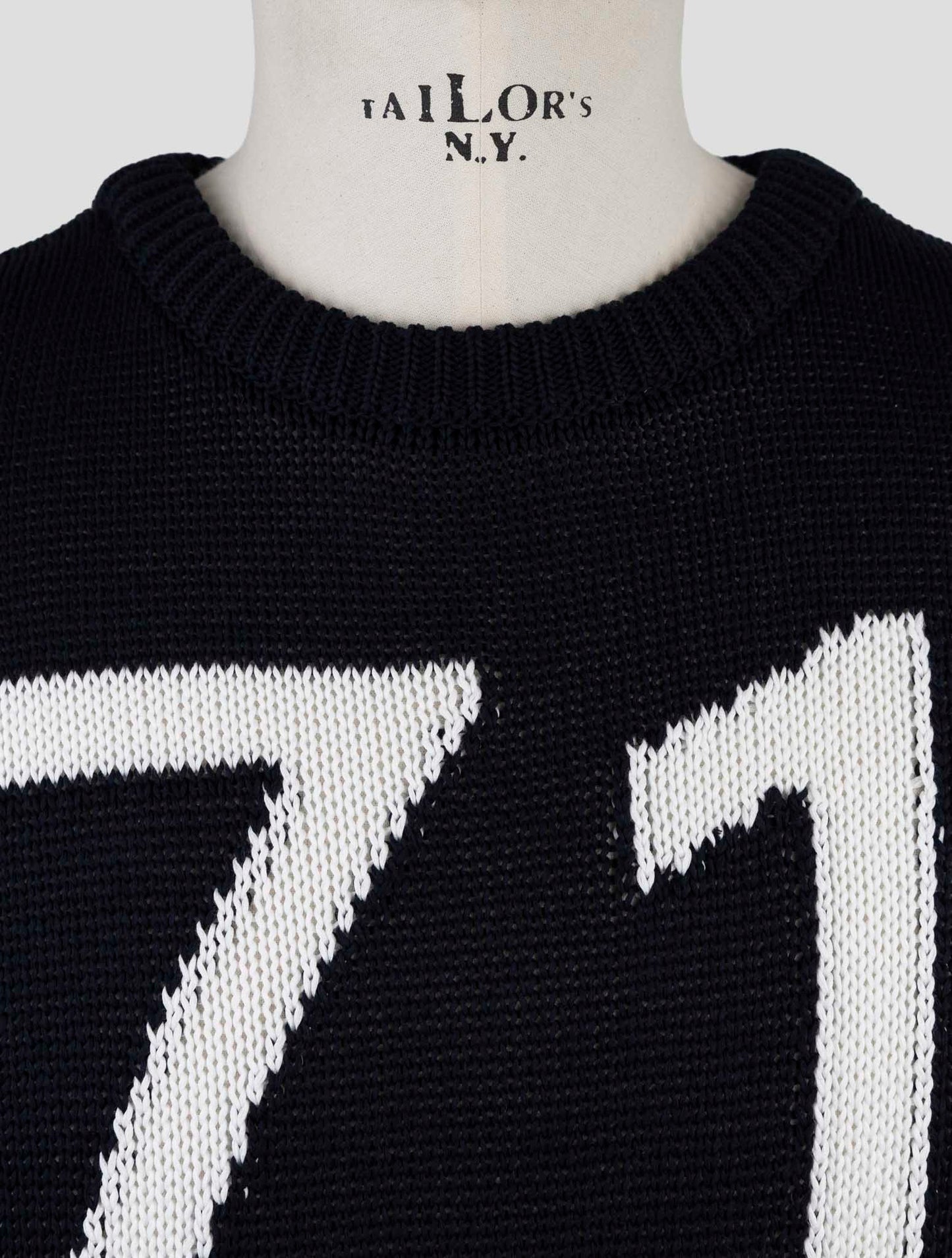 Kiton Dark Blue Cotton Sweater Crewneck