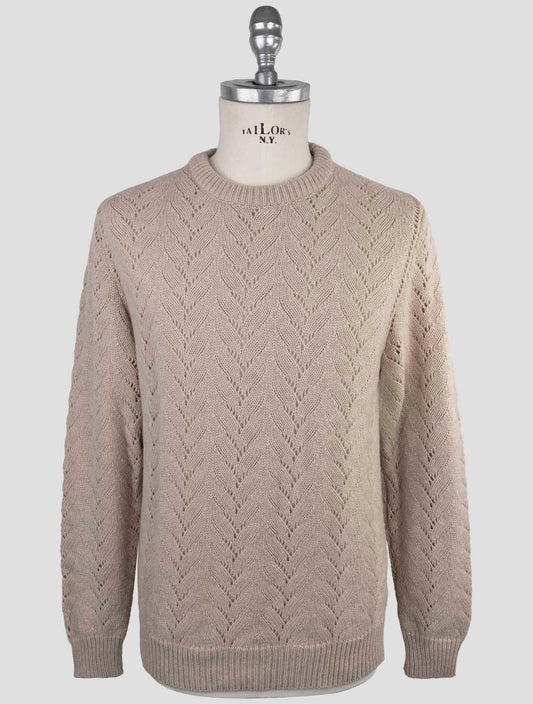 Kiton Beige Cashmere Sweater Crewneck