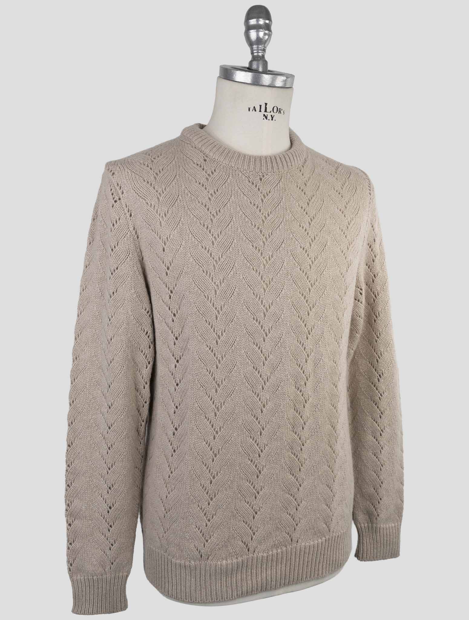 Kiton Beige Cashmere Sweater Crewneck