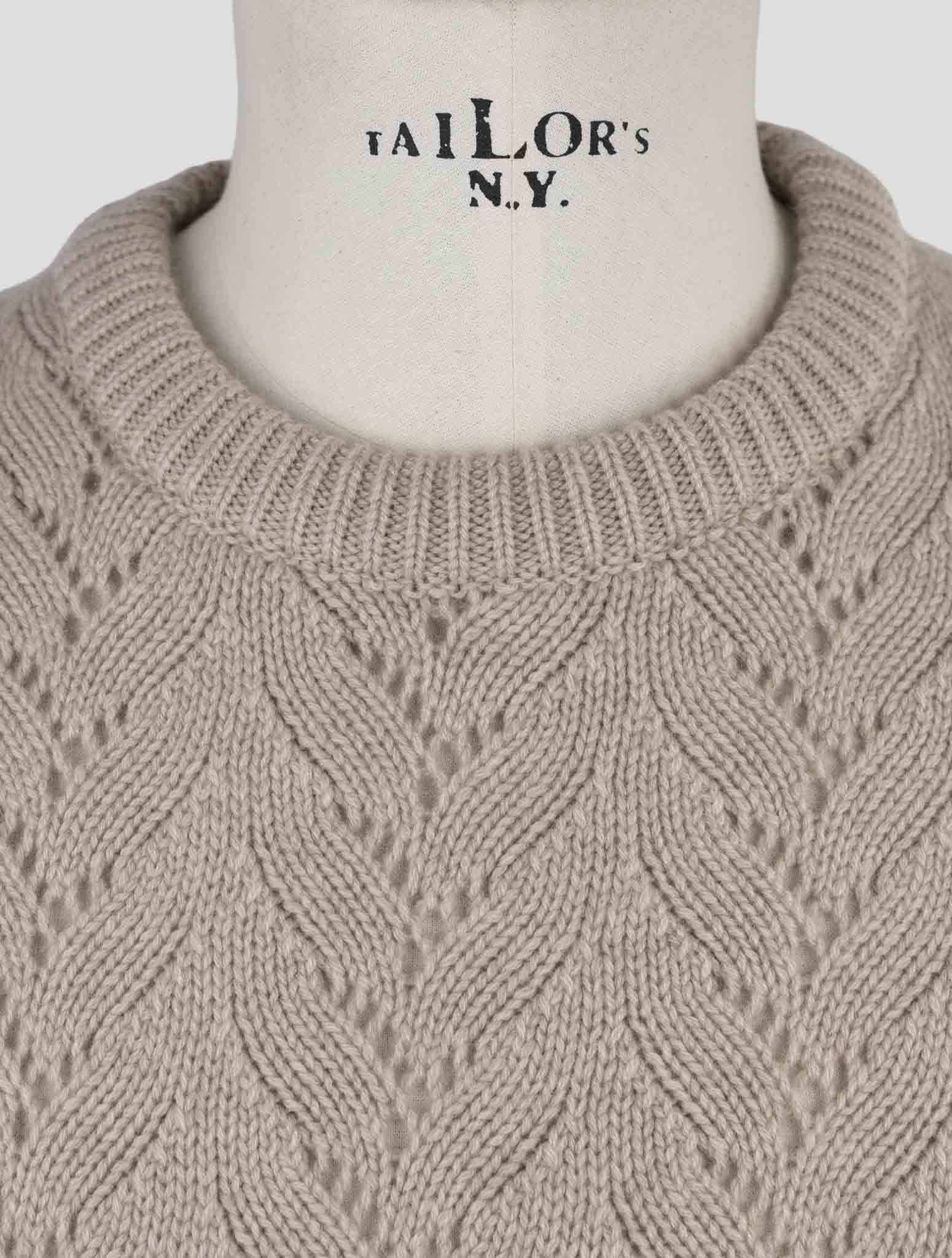 Kiton Beige Cashmere Sweater Crewneck