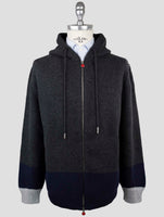 Kiton Multicolor Wool Sweater Hoodie