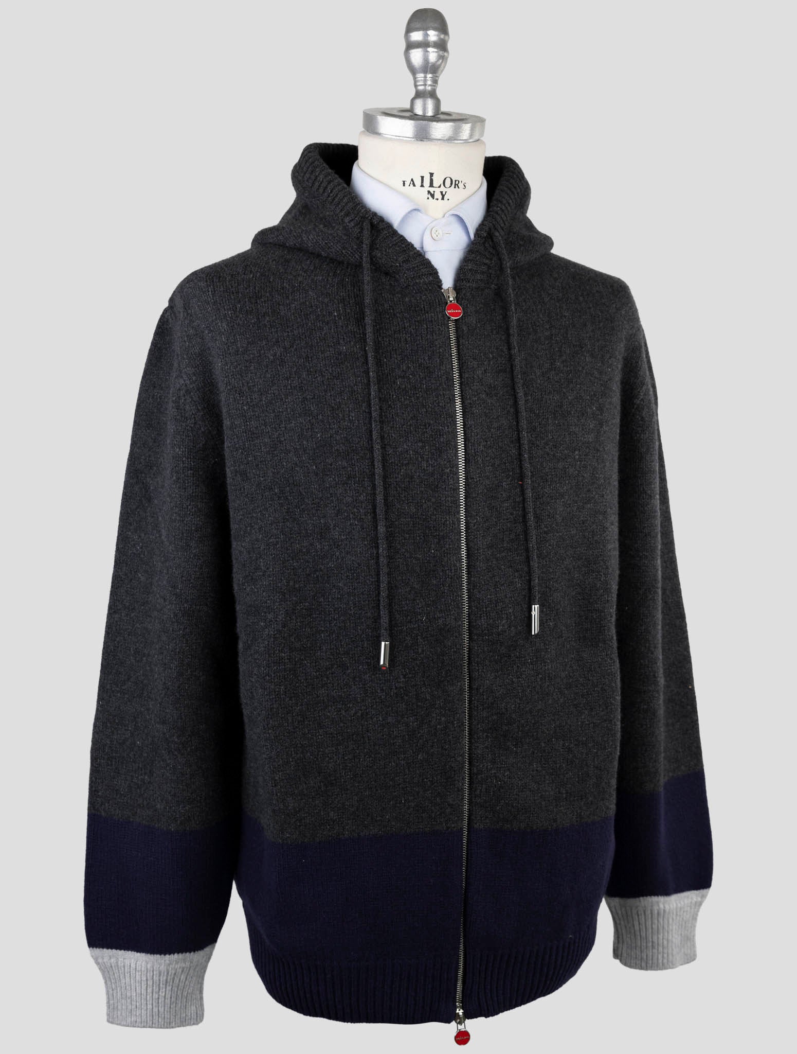 Kiton Multicolor Wool Sweater Hoodie