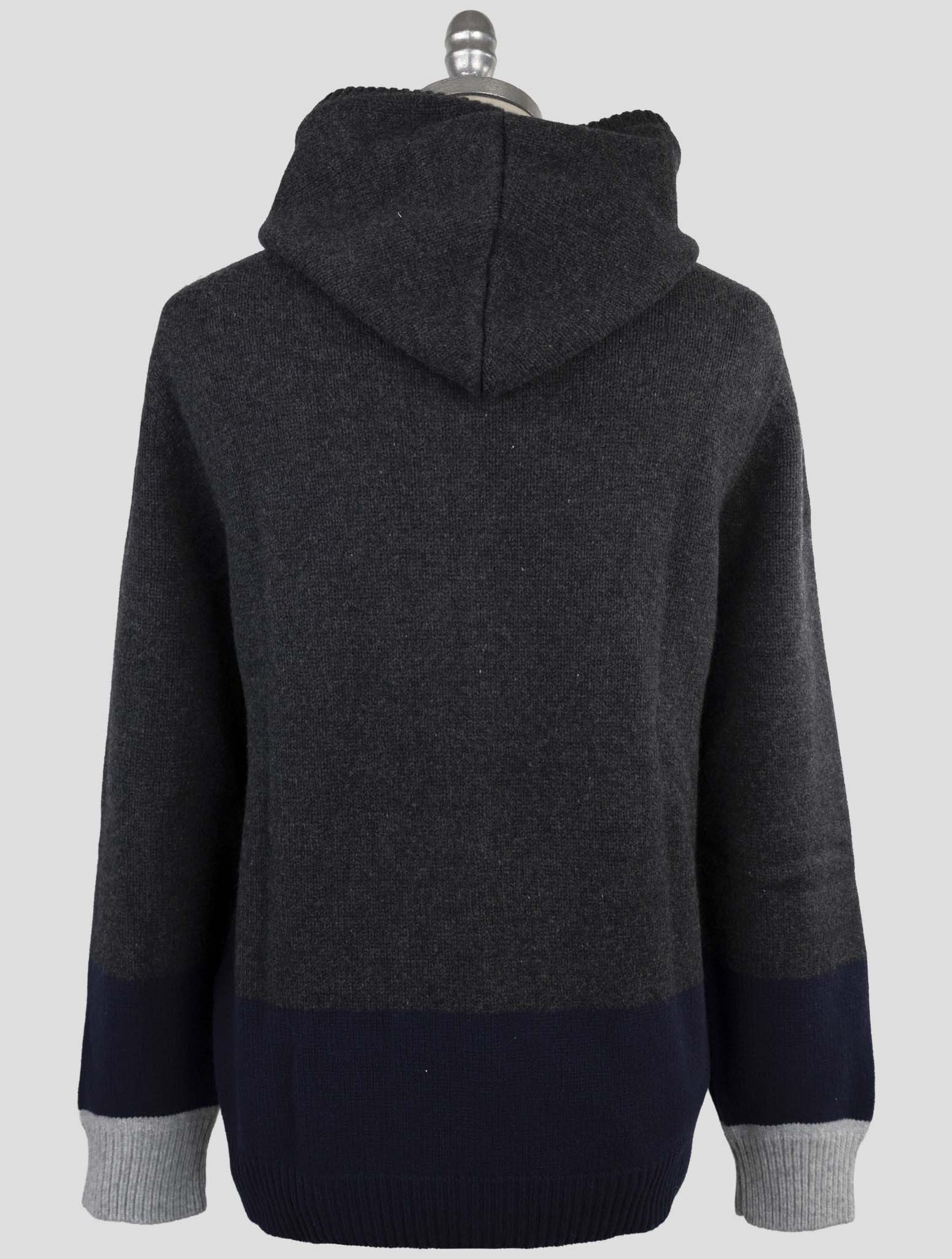 Kiton Multicolor Wool Sweater Hoodie