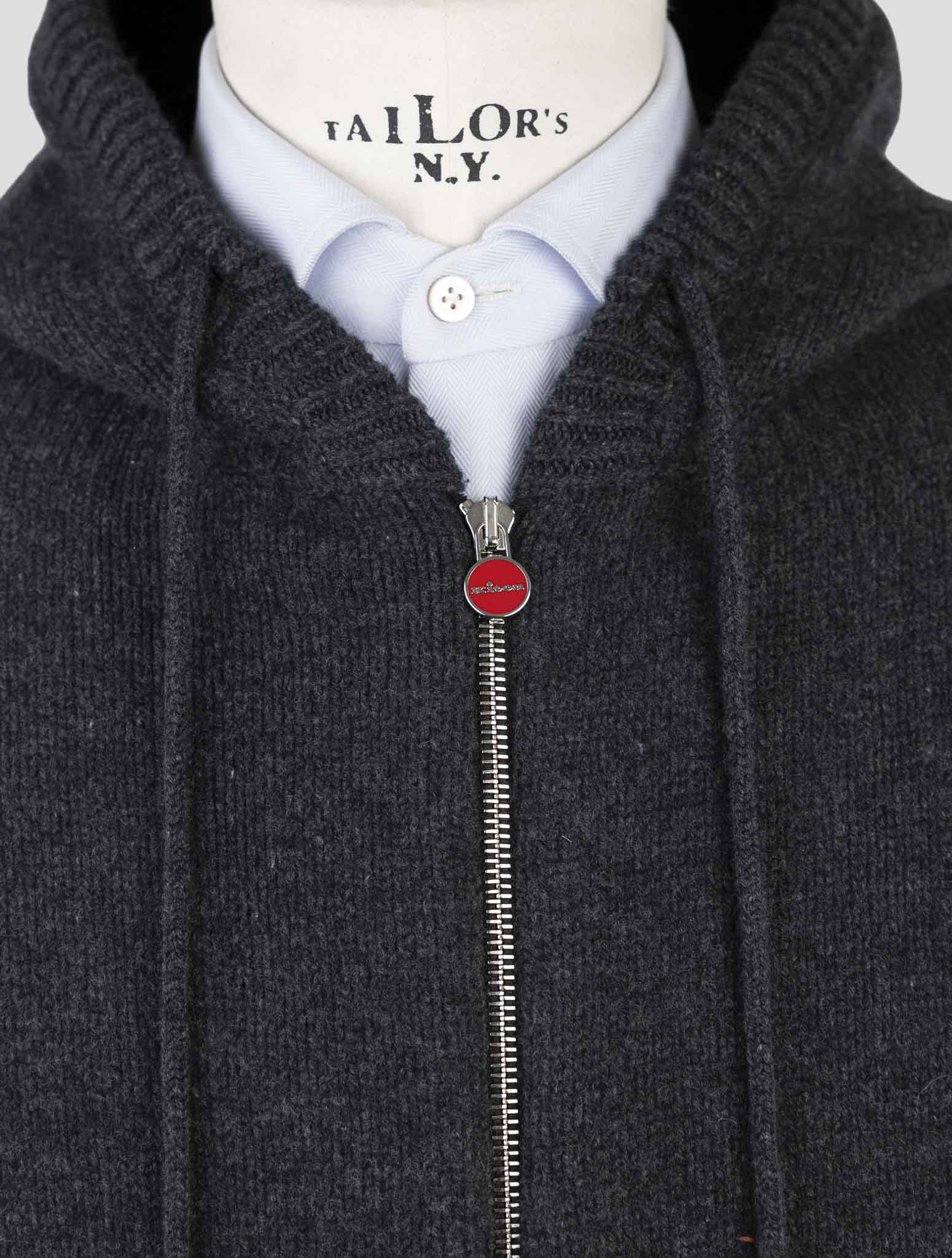 Kiton Multicolor Wool Sweater Hoodie