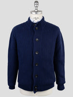 Kiton Blue Cashmere Sweater Cardigan
