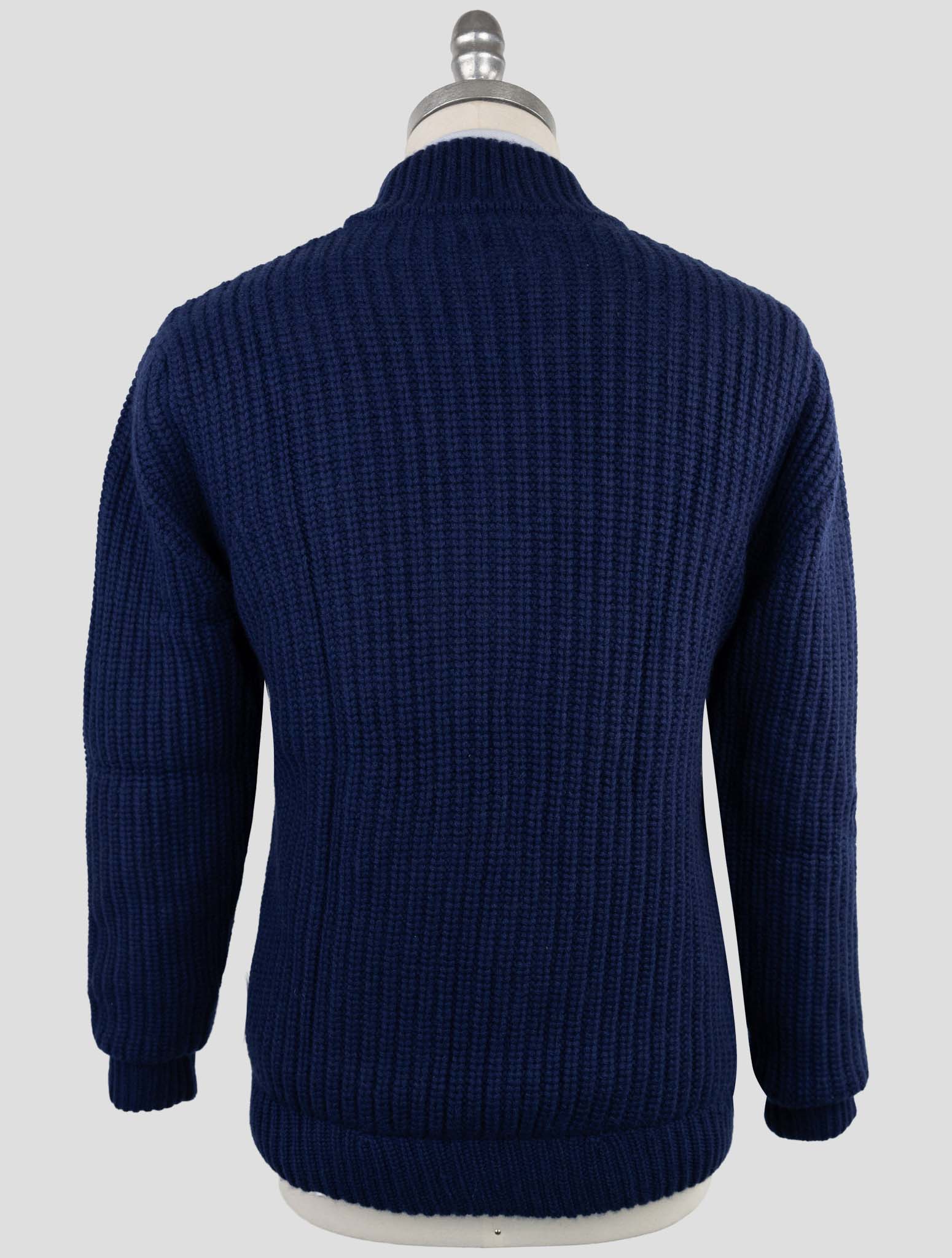 Kiton Blue Cashmere Sweater Cardigan